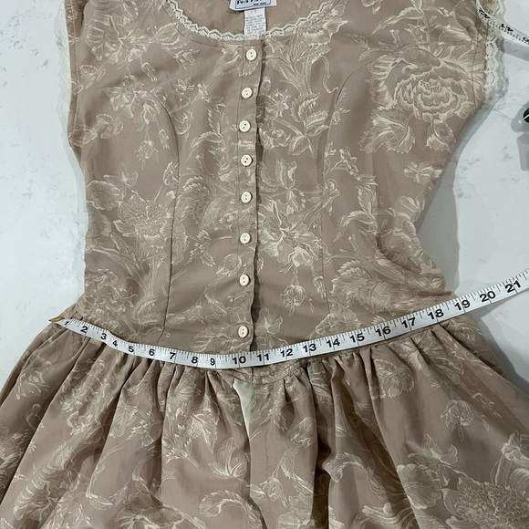 Sea Tan and Cream Buttoned Midi Sundress - Picture 11 of 15